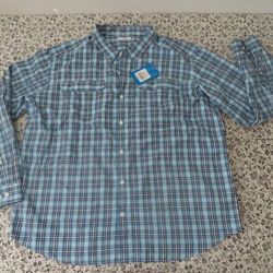 Columbia Silver Ridge 2.0 Plaid L/S Shirt - Men's 2XL blue NWT