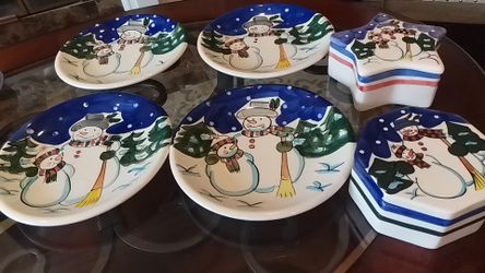 Christmas plates