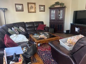 FREE - Leather sectional sofa and recliner