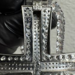 Moissanite 5MM 22” Chain/Crucifix Pendant GRA Certified 