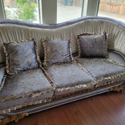 Vintage chaises and sofa