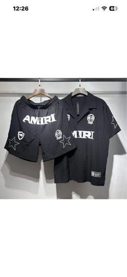 Amiri brand 2 piece set top and shorts