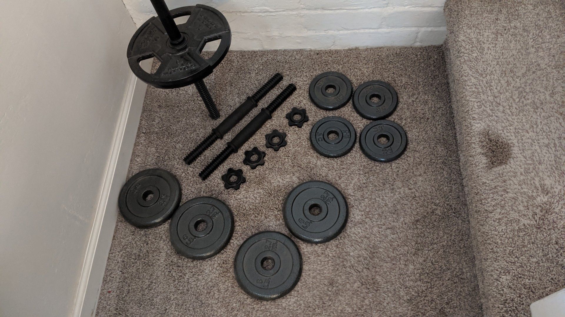 Barbell weight set