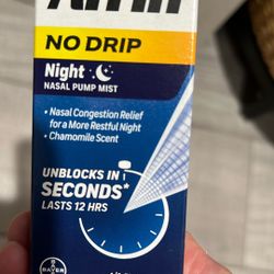 AFRIN NO DRIP NIGHT NASAL PUMP MIST