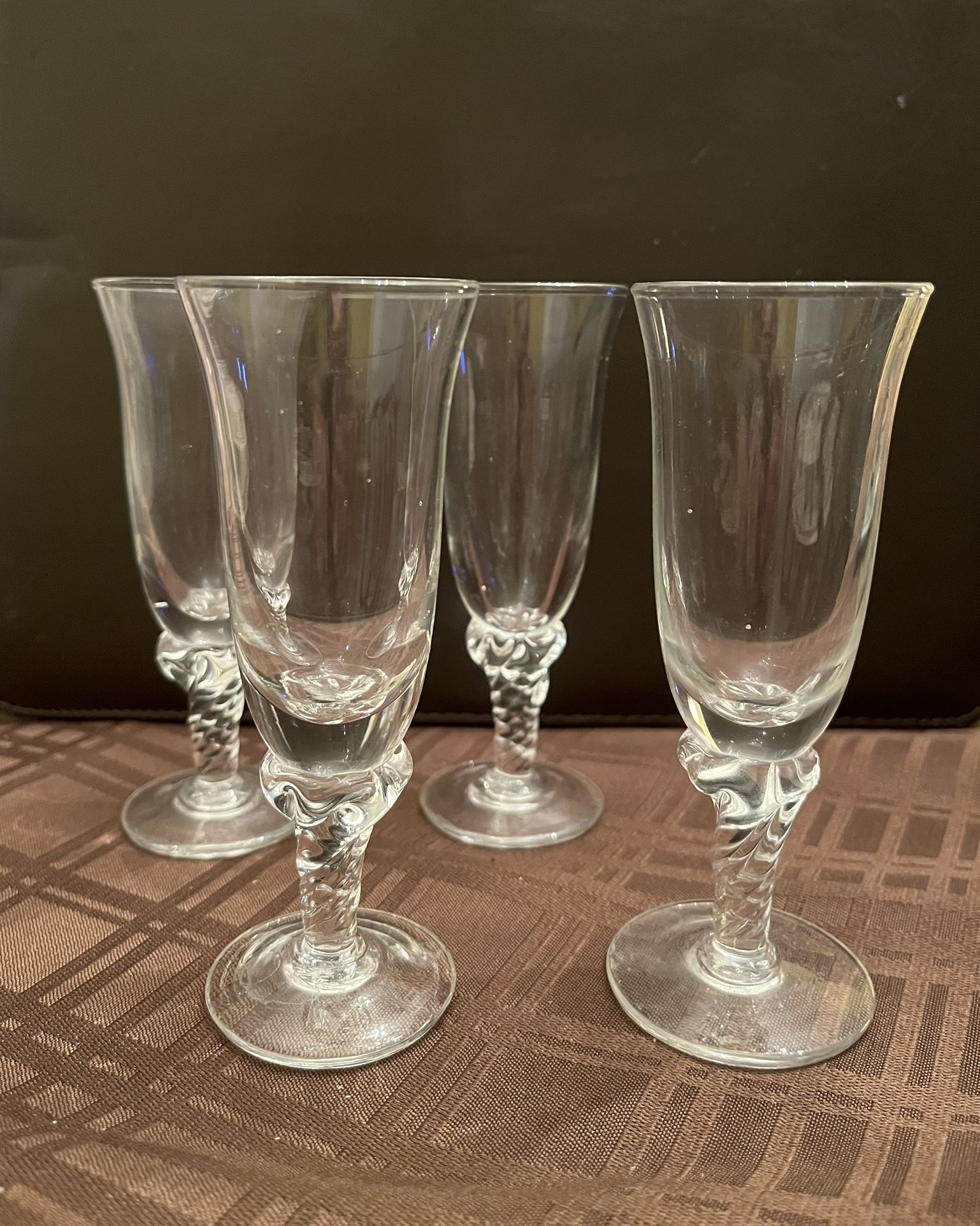 Vintage Set Of Four Elegant Shot Glasses