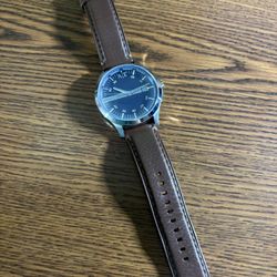 Mint condition|A|X Armani Exchange AX2133 Men’s Watch with Three-Hand Analog Display and Date Window, Leather Band 