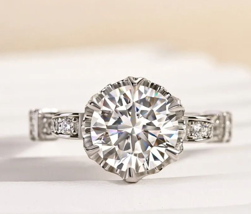 3ct Round Bezel Setting IGI Certified Lab Grown Diamond Ring
