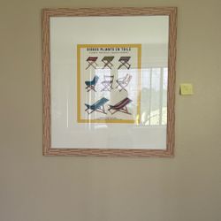 Vintage beach chair picture in frame