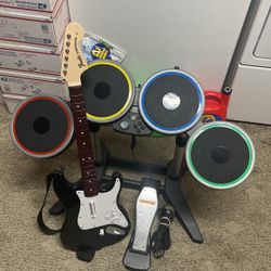 Xbox One Rockband 4 Drums,guitar,mic 