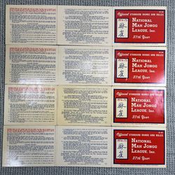 4x Official Standard Hands and Rules National Mah-Jongg League 37th Year 1974–75 Mahjong  Game Manual Instruction Guide Player Reference Tournament St