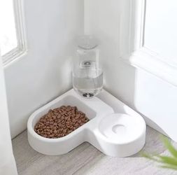 1pcs Double Dog and Cat Bowl-Pet and Food Bowl Set with, Pet Feeding Bowl Suitable for Cats and Small Dogs