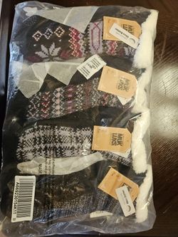 Muk Luks Sherpa Socks 4pk