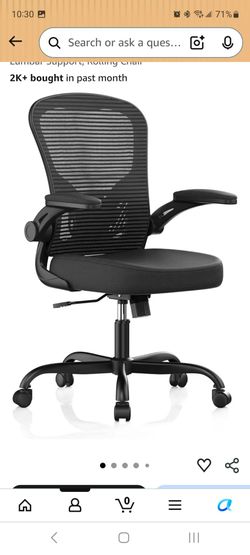 Navy Mesh Office Chair with Lumbar Support