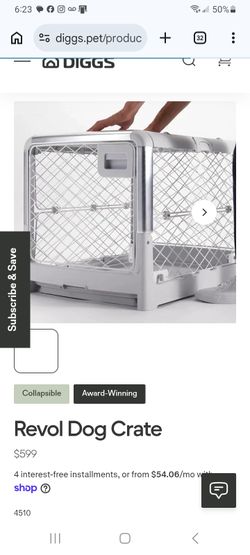 *NEW* Premium Diggs-Revol Dog Crate. 34"L x 23"W x 24"H 300$