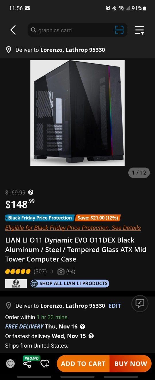 Lian Li 011 Dynamic Evo Computer Case For Sale