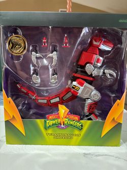 Super7 Ultimates! Mighty Morphin Power Rangers Tyrannosaurus Dinozord Figure Red/Gray