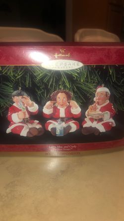 Moe, Larry And Curly Christmas Ornaments