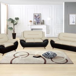 🆕New 3pcs Leather Sofas. Get It Home Now For Only $49 And Pay Later Without Credi . Same Day Delivery 