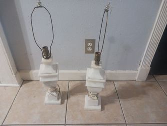 Marble Lamps  .No Shades 120 VAC