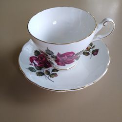 Vintage Regency Bone China Teacup/Saucer Set