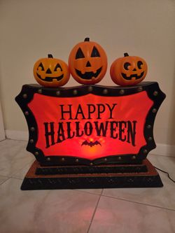 Happy Halloween Lighted Sign Decoration