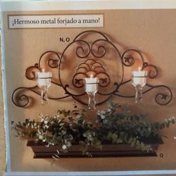 Home Interiors Metal Con Porta velas 