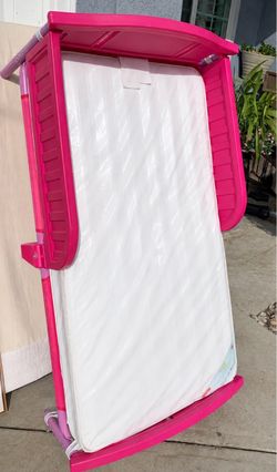 Pink Toddler Bed with Mattress