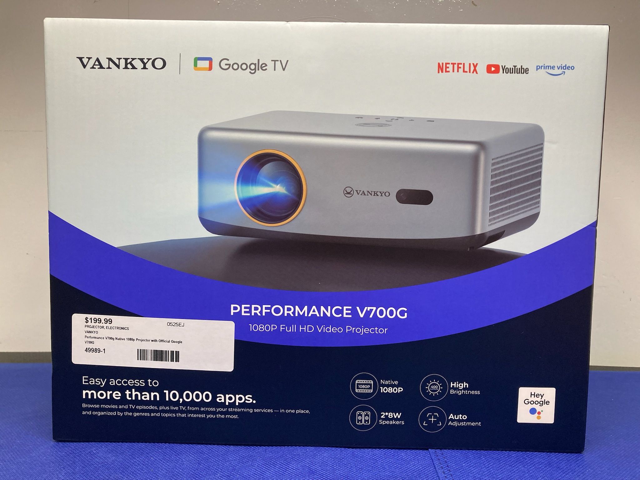 VANKYO Performance V700g Native 1080p Projector with Official Google TV