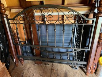 Wood and Metal Bed Frame