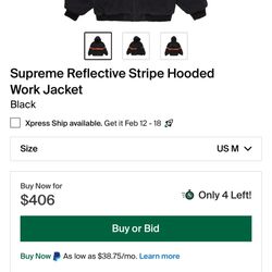 Supreme Work Jacket Size Medium 