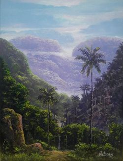 Original Landscape Cuban artwork by artist.