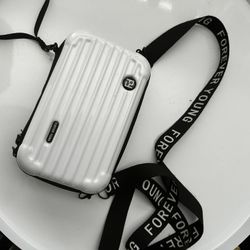 Mini White Forever Young Hard Case Cross Body