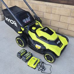 Ryobi 40v Hp Brushless 21-in Cordless Battery Walk Behind Self Propelled Lawn Mower 