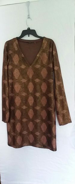 Elie Tahari Metallic Dress Women's Size L