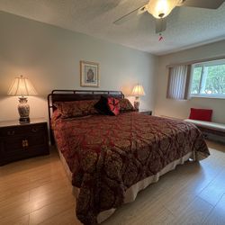 Beautiful solid wood king size bedroom set