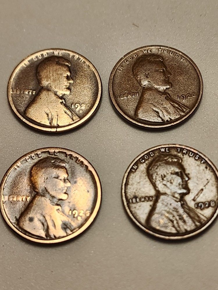 4 Wheat Penny's 