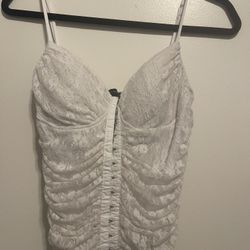 White Lacey top