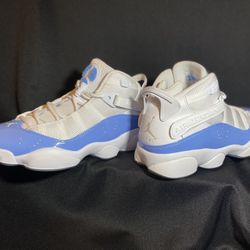 Jordan 6 Rings Men's Shoes in White/Valor Blue, Size 9.5 