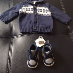 Infant Sweater and  Shoes 