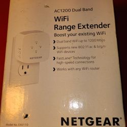 📶 NETGEAR AC1200 Dual Band WiFi Range Extender (Model EX6110) – NEW IN BOX
💲Price: $20 (or best offer)
