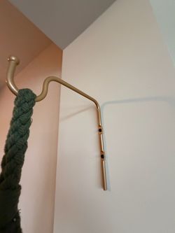 Gold Wall-Mounted Hook with macabre plant holder -plant not included