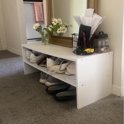 White Shoe Rack/shelf 