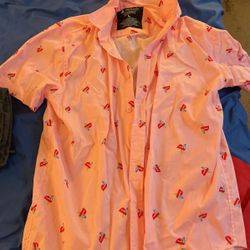 Brand new - Mens L playstation dress shirt pink 