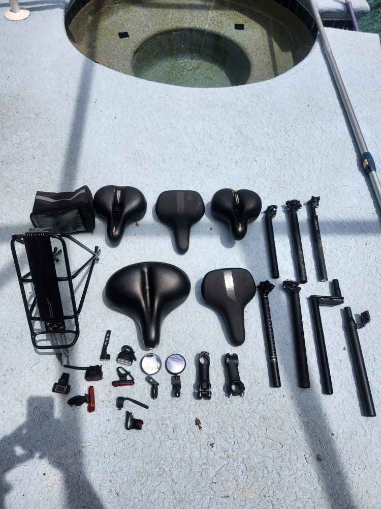 Bike Seats Back Rack Stems And Seat Posts Lights Etc