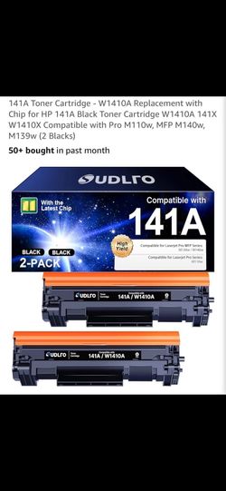 141A Black Toner Cartridge - 2 Pack