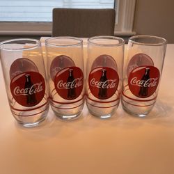Glasses Set Of 4 Coca Cola Vintage