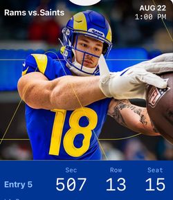 Rams game tickets 4  tickets available $45 each