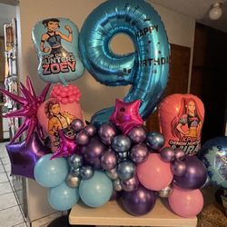 Kpop Demon Huntrex Theme Balloon Bouquet 