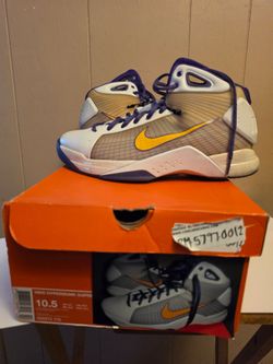 2008 Nike Kobe Hyperdunk Supreme Lakers Home Mens Size 10.5 White 333373-172