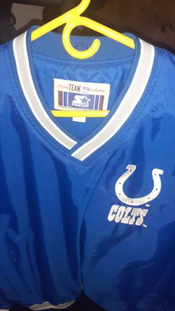 Vintage new 90s Indianapolis Colts Large Marshall Faulk Starter pullover